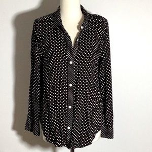 Liz Claiborne Black-and White Blouse, size Medium.